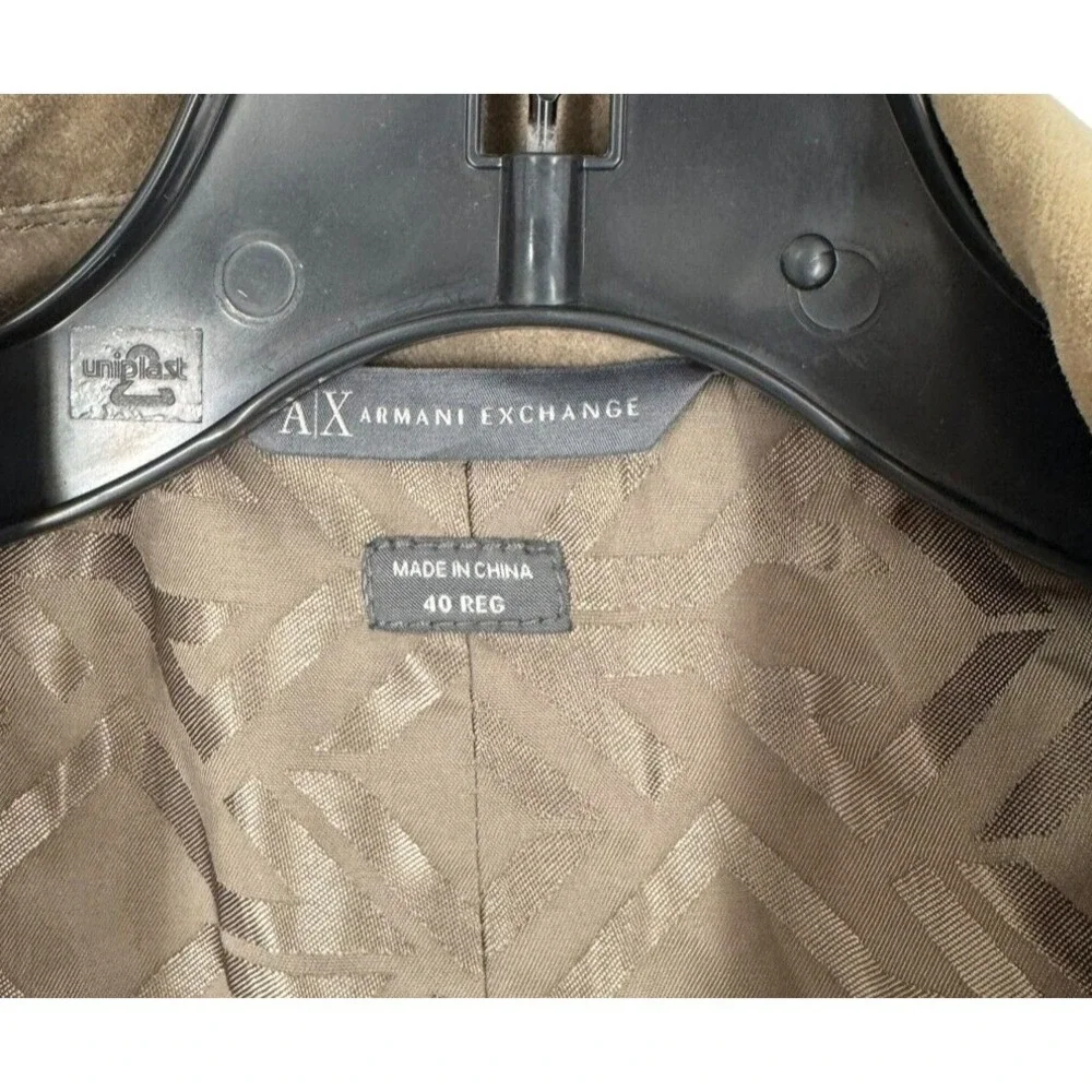 AX Armani Exchange Men's Green Velvet Collared Suit Blazer Jacket Size 40 R